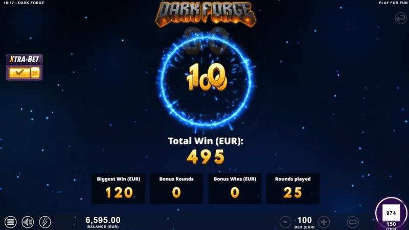 Dark Forge - bonusmodus Super Free Spins met donker kleurenpalet